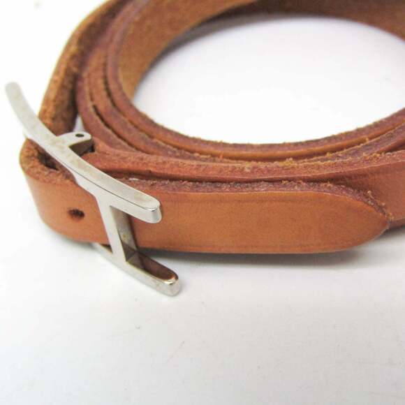 Hermes Hapi Choker Leather,Metal No Stone Bangle Silver,Black